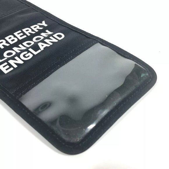 BURBERRY Neck with Strap logo Card Case Pass Case Pouch Nylon Black - Picture 8 of 9